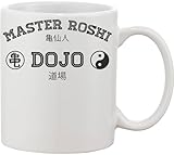 Functon+ Master Roshi Z Ying Yang - Taza de cerámica, color blanco