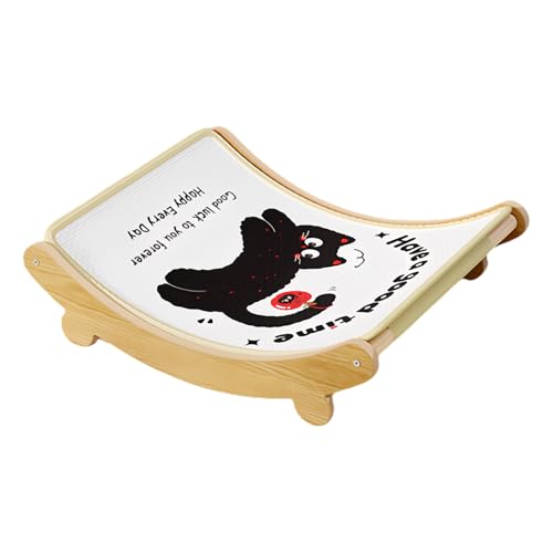 Griffoir pour chat horizontal avec surface interactive pour aiguiser les griffes