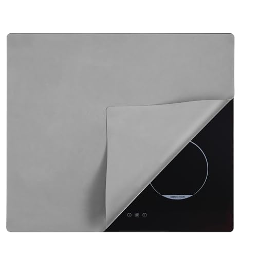 TOPWISH Herdabdeckung, 53×60cm ElektroHerdabdeckung, Hochtemperaturbeständige SilikonAbdeckung, Keramik Glas Kochfeldschutz,G