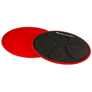 Red Core Sliders Disc-for Hardwood Floor or Carpet with Instruction Poster
