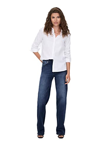 ONLY Damen Jeans ONLJUICY Life HW Wide Leg REA398 - Comfort Fit -Blau -Dark...