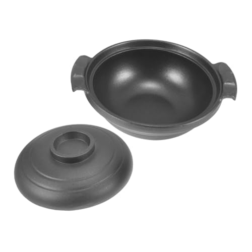Mikinona Cazuela de Cerámica Multifuncional con Doble Asa para Cocina Olla de Sopa Resistente al Calor de para Estufa Diseño Elegante y Duradero para Uso Doméstico