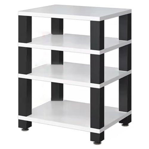 Tour multimédia AV meuble hi-fi étagère stockage vinyle blanc