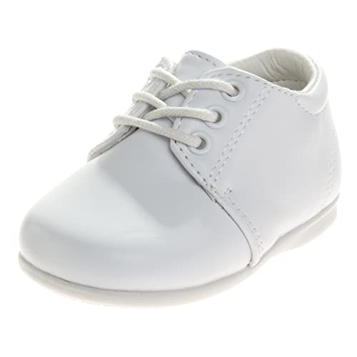 Josmo Baby Boy Girl First Walking Shoes Classic Boots Soft Leather Formal Crib Shoes Size Infant – Toddler