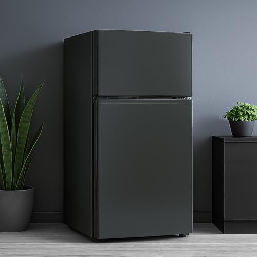 冷蔵庫 90L 2ドア 冷凍庫付き refrigerator03 (ブラック)