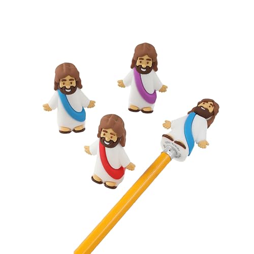 Toppers religiosos Jesús con banda plástico 24 pzas miniatura 1