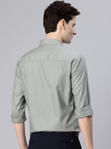 Image of Majestic Man Men's Solid Cotton Blend Wrinkle-Resistant Slim Fit Easy-Iron Formal & Office Wear