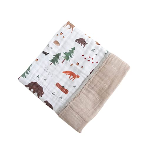 Red Rovr 100% Certified Organic Cotton Muslin Baby Blanket | Multi-Layer Muslin Quilt | Newborn & Toddler | Soft, Lightweight | Nursery, Stroller | Machine Wash | 30" X 40" | Bear Buddies #TOP3