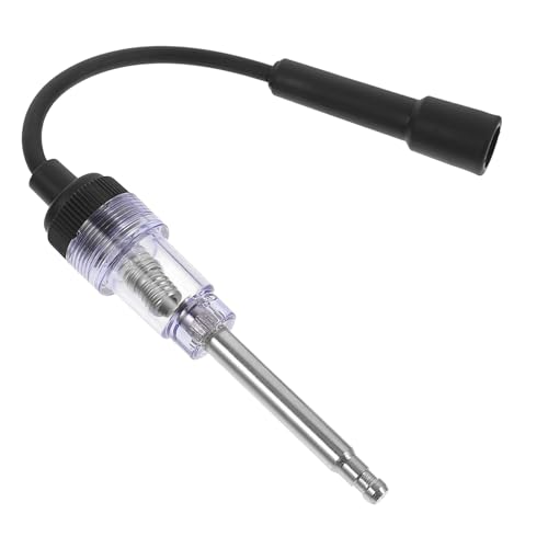 GARVALON Ignition Tester Tools Ignition Coil Tester Spark Tester Tool Inline Spark Tester Engine Ignition Plug Tester Straight Boot Tester Light Plastic Spark Plug Ignition Instrument