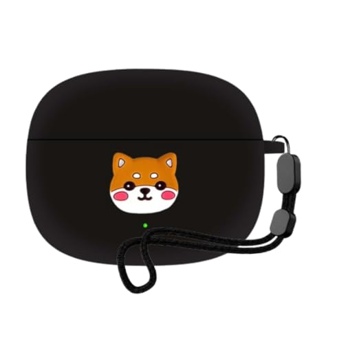 Image of Anvique Silicone Case for OnePlus Buds 4 Pro,Shockproof Protective Cover, Scratch Resistant, Lightweight, Precise Fit with Charging Access (Shiba Dog Lanyard)