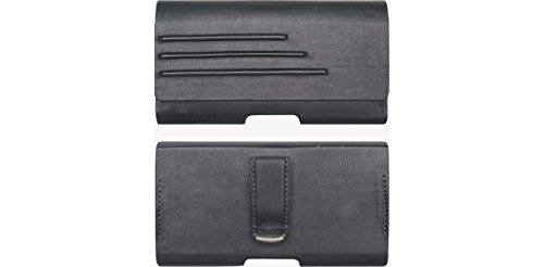 Verizon Vegan Leather Holster Pouch w/Belt Clip for iPhone 5, 5s, SE, 6, 6s, 7, 8, Plus, Galaxy Note 3, 4, 5, S5, S6, S7, Edge, HTC M8, M9, Moto X, Razr, Droid Turbo 2, Maxx, Most Large Smartphones