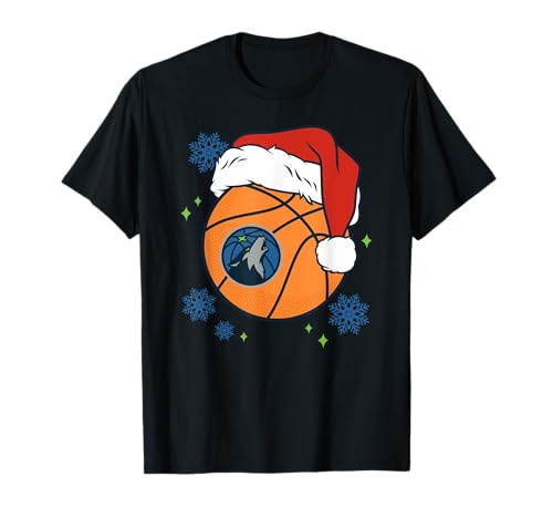 NBA Minnesota Timberwolves Christmas Santa Hat Ball T-Shirt