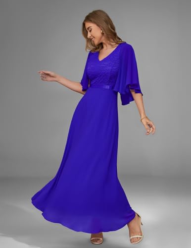 Image of DRESSTELLS Wedding Guest Maxi Dress Mother of Bride 2026 Fall Evening Gown