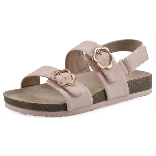 White Mountain Kids Girls' Gingham Floral Buckle Sandal