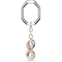 Swarovski Hyperbola Llavero, Motivo de Símbolo de Infinito Doble