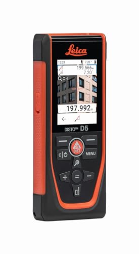 Leica Geosystems DISTO D5 New 650ft Laser Distance Measure with Bluetooth, 4X Zoom Camera