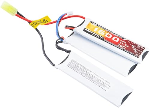Evike Airsoft - Matrix High Performance 11.1V Tri-Cell Type Airsoft LiPo Battery (Configuration: 1600mAh / 20C / Small Tam)