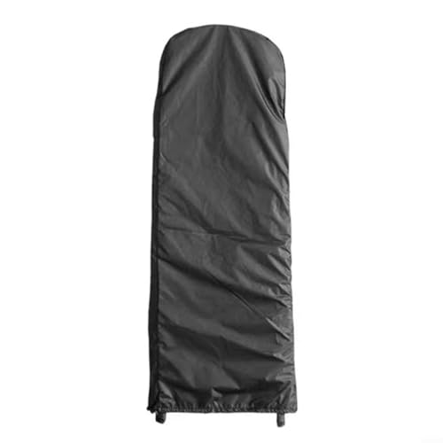 Funda impermeable para escalera plegable | Tejido Oxford 210D resistente con cordón ajustable | Protección contra la intemperie y diseño de secado rápido (50 x 195 x 12 cm) (negro)