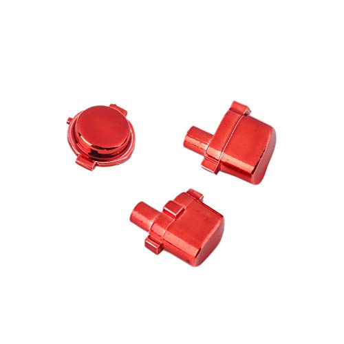 New Full Chrome Button Replacement Mod Game Kit for Playstation 4 PS4 Controller Joystick Video Game Playstation Red Color