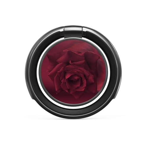 Soporte de anillo BURGA de rosas rojas con agarre de dedo y rotación universal para móvil
