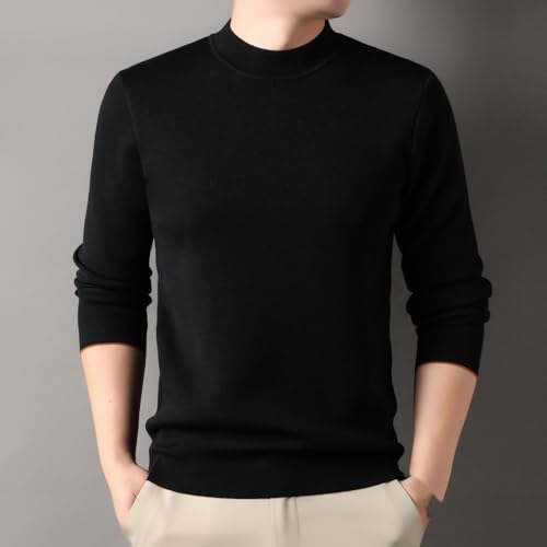 Autumn and Winter Men's Half High Collar Warm Sweater Leisure Knitted Underwear2