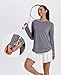 Workout Tops for Women Summer Shirts Long Sleeve Uv Sun Protection UPF Clothing Rash Guard Moisture Wicking Pilates Outfits Tunics to Wear with Leggings Grey Fall Winter 2026 L