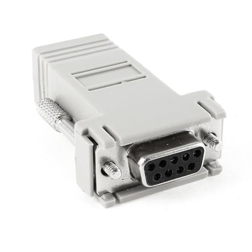 Adaptador uxcell RJ45 a DB9 Hembra 9 Pin 1pc miniatura 4
