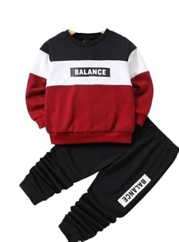 Image of Kids Dress for Boys | Printed Round Neck Full Sleeve T-Shirt and Pant Clothing Set for Baby Boys