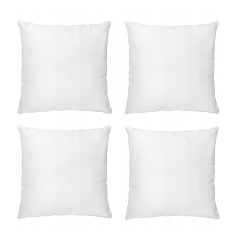 HOMLA Toby Kissen Set 4 Stück 45x45 cm Weiche Polyesterfüllung Weiß Dekorativ Pflegeleicht