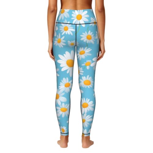 Leggings de margaritas cintura alta cómodos para evitar rozaduras 4