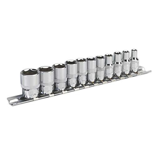 Sealey Ak2670 Socket Set 11Pc 1/4Sq Drive 6Pt Walldrive Imperial