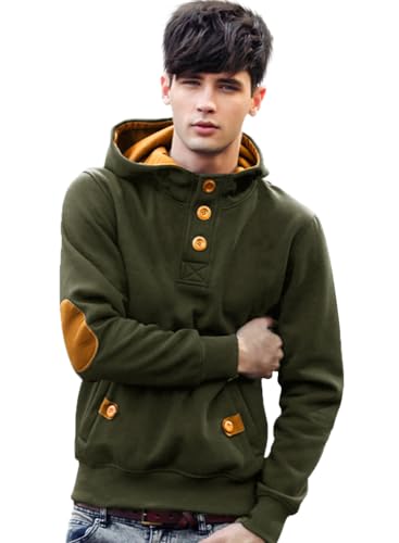 Image of EYEBOGLER Cotton Men Solid Hooded Neck Full Sleeves Casual Sweatshirt