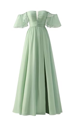 Off Shoulder Chiffon Bridesmaid Dresses 2025 Prom Dresses Wedding Elegant Formal Party Dresses