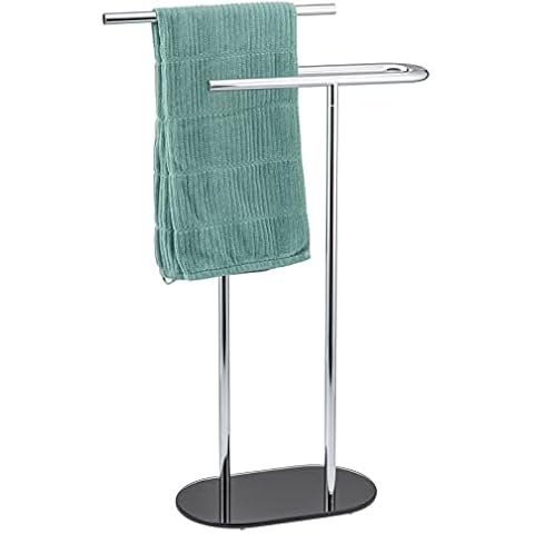 Bremermann Freestanding Towel Rail with Glass Base Cover