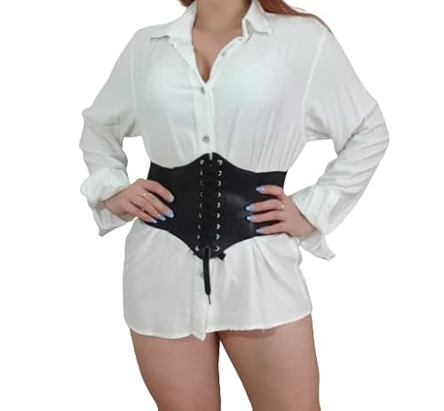Cinto Glamour Corset Espartilho Mulher P/Andar Na Rua R42 Cor:Preto;Tamanho:Único