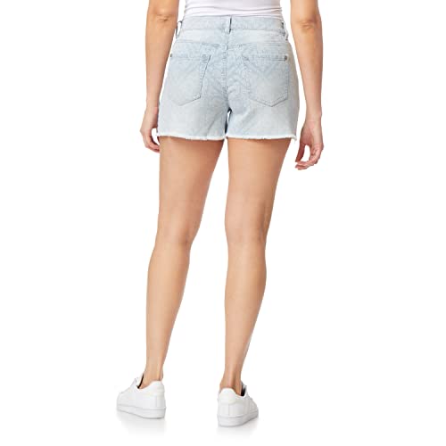 Wallflower Women's Fearless Curvy Denim Fashion Shorts High-Rise Insta Vintage Juniors, Connie Printed, 3 #TOP2