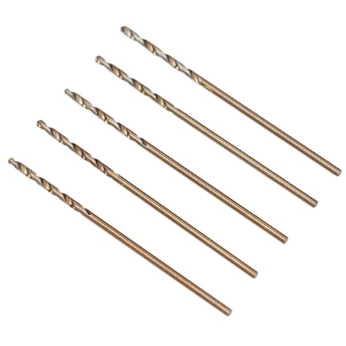 5 Brocas de Cobalto HSS M35 de 1 mm, 1,5 mm, 2 mm, 2,5 mm, 3 mm y 3,5 mm for Taladro de barrena de Acero Inoxidable, Accesorios for Herramientas eléctricas.(1mm 5PCS)