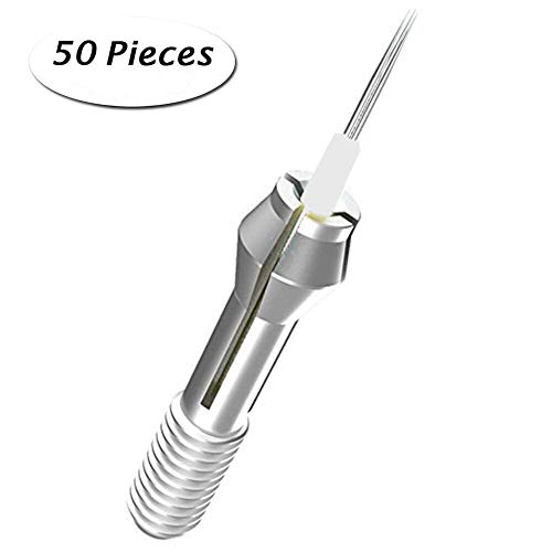 Pinkiou Microblading Needles Hair Stroked Round Needles for Eyebrow Tattoo Manual Semi Permanent Makeup Fog Blades Pack of 50 pcs (5R)