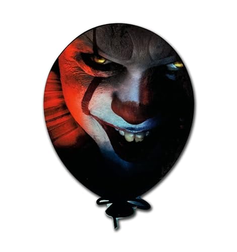 Image of Elektroplate Pennywise Balloon It Movie Dynamic Car Decal 4.5 inch | Officially Licensed, Weatherproof Automotive Grade Horror Movie Vinyl Sticker for Water Bottle, Laptop & More