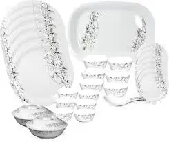 Melamine Dinner Set - 31 Pieces, Multicolor