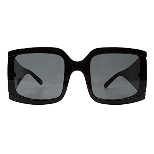 Womens Oversized Square Sunglasses Thick Bold Side UV 4002