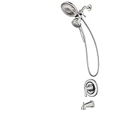 Moen Magnetix 82137SRN Graeden Spot Resist Brushed Nickel 1-Handle Bathtub and Shower Faucet with Valve