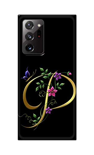 Image of Printed Hard Back Cover Case for Samsung Galaxy Note 20 Ultra 4G | Note 20 Ultra 5G Back Cover (Alphabet P) -1803