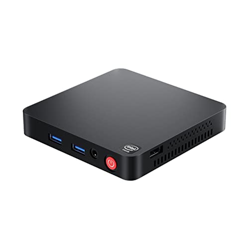 Beelink T5 Mini pc Celeron N4020(4M Cache,up to 2.8GHz), 4G DDR+64G eMMC, 2.4G/5GWiFi, Mini Computer Supports 4K Dual HDMI/4*USB3.0/BT5.0，Gigabit Network
