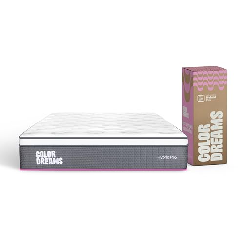 La mejor selección de Colchones Merida más recomendados. 42 COLORDREAMS Colchón Matrimonial Pro Hybrid 28 cm | Híbrido Pocket Coil + Memory Foam con Eurotop | Firmeza Media | Hipoalergénico y antiácaros | 135x190 cm | Colchones en Caja...
