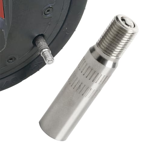 Extention de Valve de Pneu, Adaptateur de Rallonge Embout de Gonflage Trottinette Electrique en Alliage d'aluminium Rallongé de 39 MM Compatible XIAOMI M365,...
