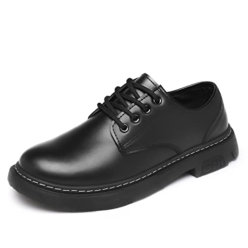 Zapatos de vestir para hombre con suela gruesa amortiguadora de cuero
