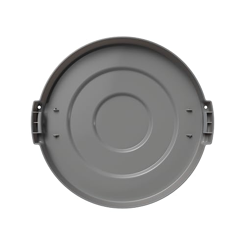 Image of SPARTA Bronco Round Lid for Waste Bin, Trash Can Lid for 10 Gallon Garbage or Recycling, Gray
