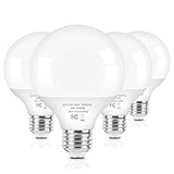 Brightever G25 LED Globe Light Bulbs 60W Equivalent, 5000K Daylight White LED Vanity Light Bulbs with E26 Standard Base for Bathroom, 5W Round Light Bulb for Vanity Mirror, 600LM, 4-Pack, Non-Dimmable