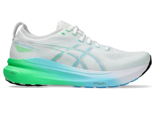 ASICS Herren Gel-Kayano 31 Sneaker, White Bright Cyan, 44.5 EU